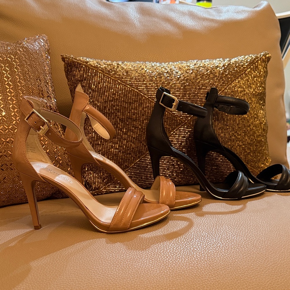 Kenneth Cole Women's Black and Nude Heels. Size 6.5. - Picture 2 of 8